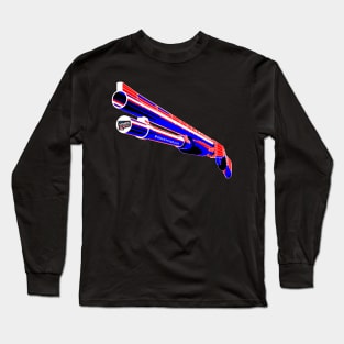 Shotgun Punchado Blank Text v. Code: Red White Blue Long Sleeve T-Shirt